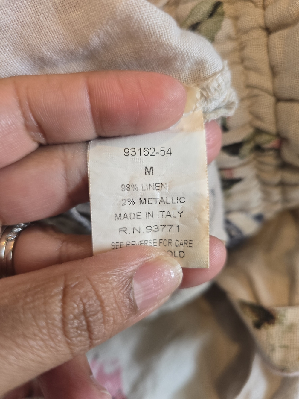Belle France Floral Linen Pants - Picture 8 of 8